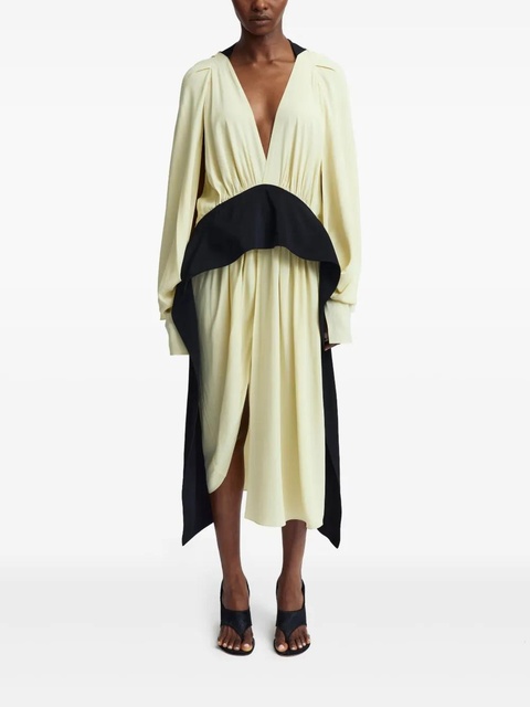 16Arlington two-tone midi dress - Yellow - zdjęcie produktu nr 1