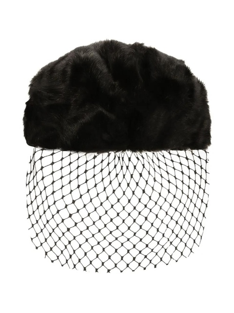 Dolce & Gabbana flat cap with veil - Black - zdjęcie produktu nr 2