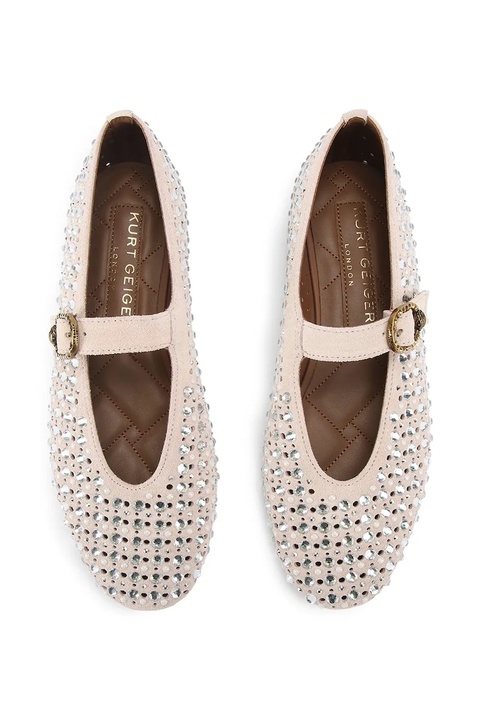 Kurt Geiger London baleriny zamszowe Mayfair Ballet Flat kolor beżowy 2656353209 - zdjęcie produktu nr 2