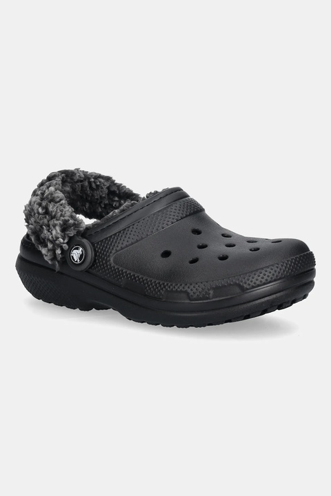 Crocs kapcie Classic Fleece Lined Clog kolor czarny 211396 - zdjęcie produktu nr 1