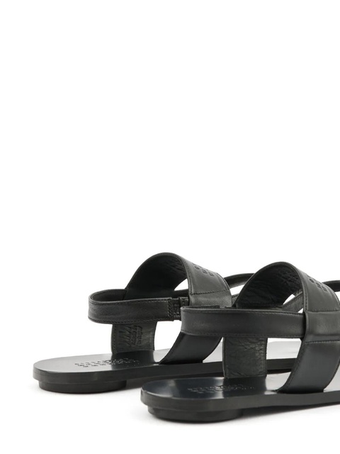 MM6 Maison Margiela logo-debossed leather sandals - Black - zdjęcie produktu nr 2