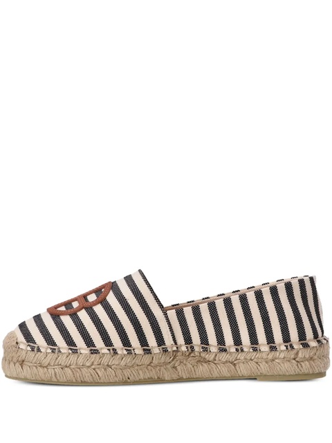 ANINE BING striped logo flat espadrilles - White - zdjęcie produktu nr 1