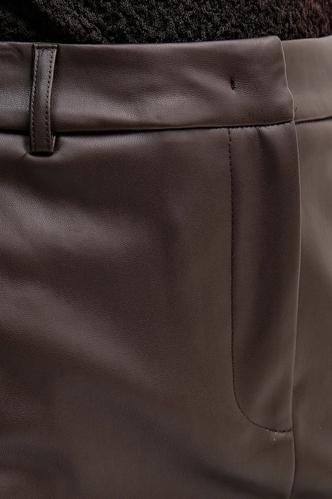 Sandro Ferrone spódnica kolor brązowy midi prosta S15YBFRIBES - zdjęcie produktu nr 2