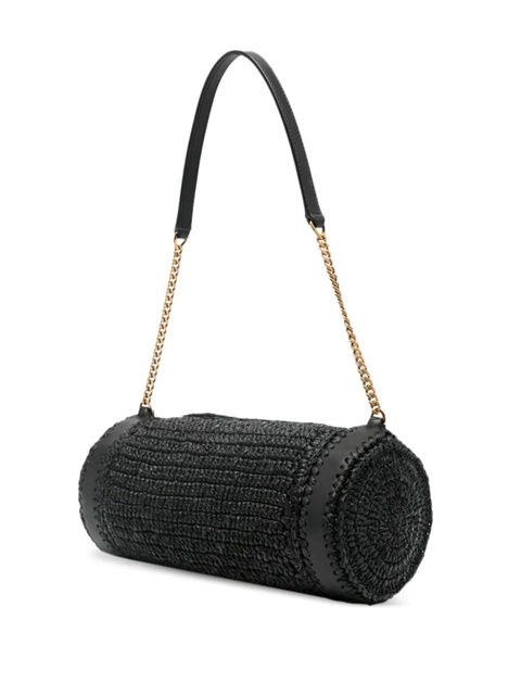 Saint Laurent raffia-weave shoulder bag - Black - zdjęcie produktu nr 1