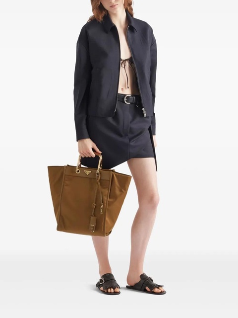 Prada large Re-Nylon tote bag - Brown - zdjęcie produktu nr 2