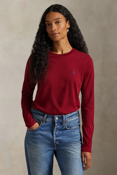 Polo Ralph Lauren longsleeve bawełniany kolor bordowy 211898699 - zdjęcie produktu nr 1