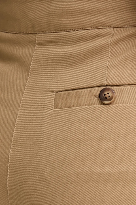 United Colors of Benetton spodnie damskie kolor beżowy proste high waist 4SJCDF07J - zdjęcie produktu nr 2