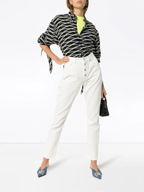 Balenciaga high waisted slim leg jeans - White - zdjęcie produktu nr 2