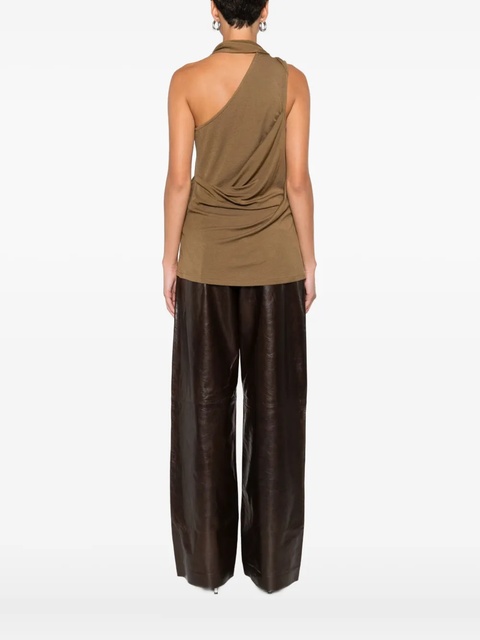 ENTIRE STUDIOS Dalters draped one-shoulder top - Brown - zdjęcie produktu nr 2