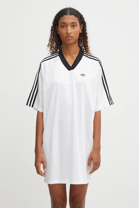 adidas Originals sukienka Jacquard Dress kolor biały mini oversize KB8153 - zdjęcie produktu nr 1