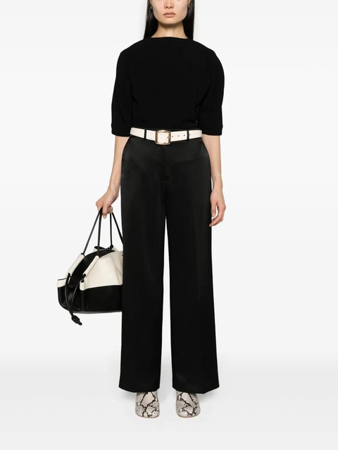 Lanvin satin-finish straight-leg trousers - Black - zdjęcie produktu nr 2