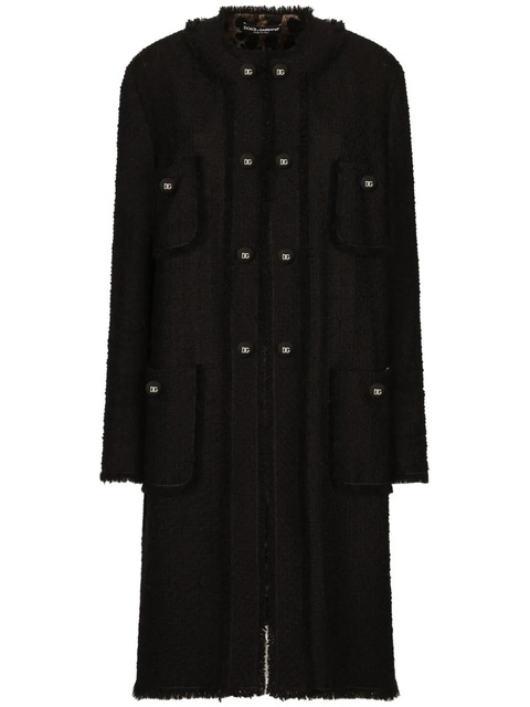 Dolce & Gabbana DNA single-breasted bouclé coat - Black - zdjęcie produktu nr 1