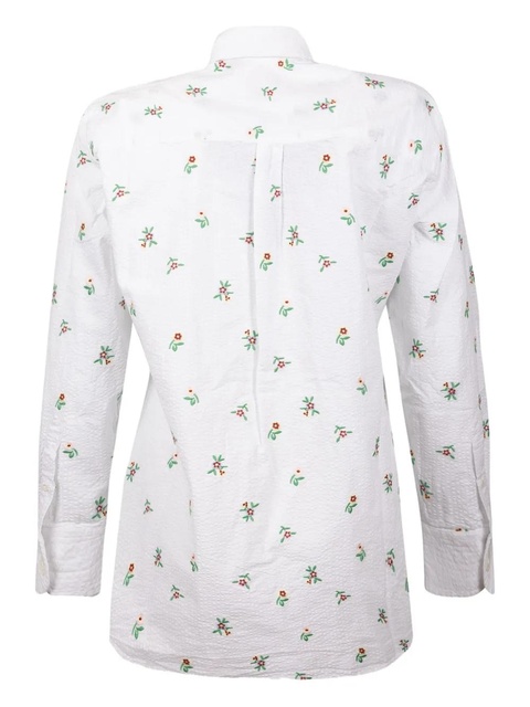 MC2 Saint Barth floral-embroidered button-fastening shirt - White - zdjęcie produktu nr 2