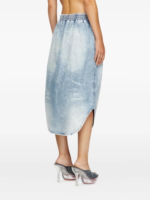 Diesel DE-Ashley-S elastic-waistband curved-hem midi skirt - Blue - zdjęcie produktu nr 2