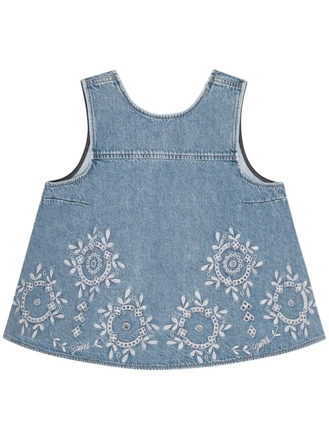 GANNI open-back denim top - Blue - zdjęcie produktu nr 1