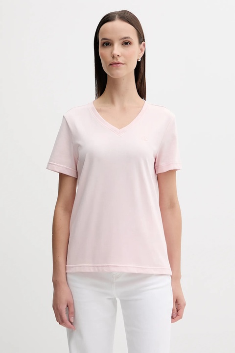 Calvin Klein Jeans t-shirt bawełniany damski kolor różowy LV047B205G - zdjęcie produktu nr 1