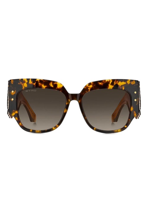 ETRO blossom-embellished tortoiseshell sunglasses - Brown - zdjęcie produktu nr 1
