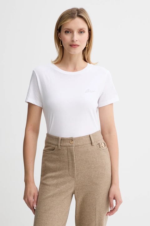 BOSS Orange t-shirt bawełniany damski kolor biały 50549184 - zdjęcie produktu nr 1