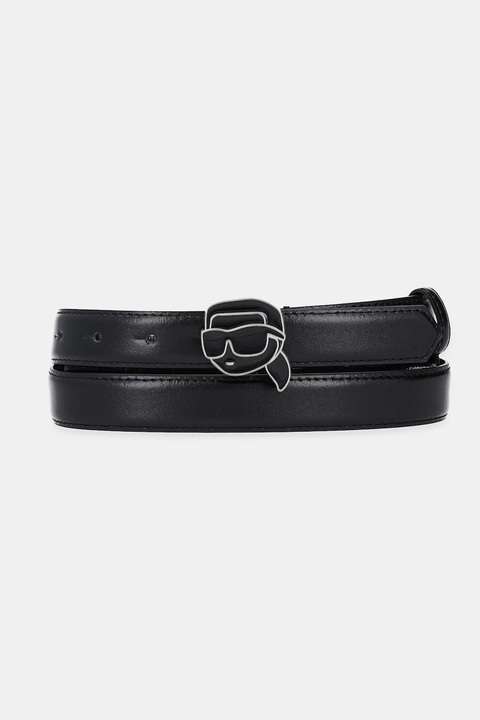 Karl Lagerfeld pasek skórzany damski kolor czarny A2W33073 - zdjęcie produktu nr 1