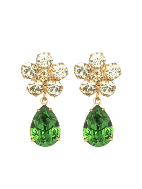 Jennifer Behr 18kt gold plated Janna crystal drop earrings - Green - zdjęcie produktu nr 1