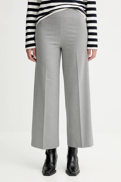 Marc O'Polo spodnie damskie kolor szary szerokie high waist M08015710423 - zdjęcie produktu nr 1