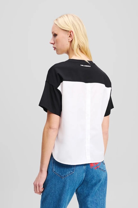 Karl Lagerfeld t-shirt bawełniany IKON damski kolor czarny A1W17135 - zdjęcie produktu nr 2