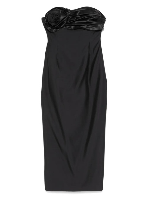 Magda Butrym strapless ruched midi dress - Black - zdjęcie produktu nr 1