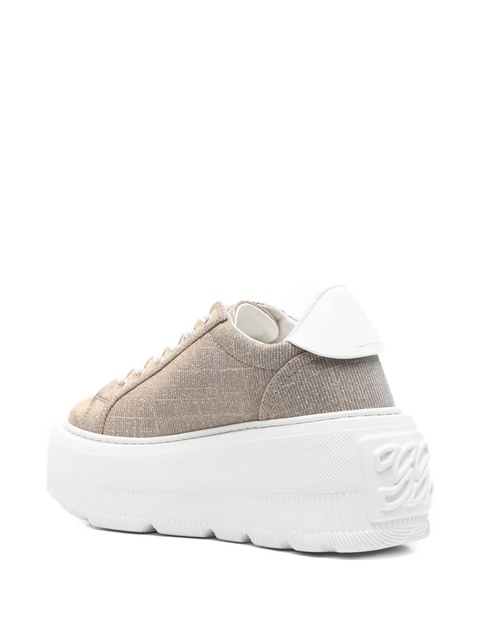 Casadei platform lace-up sneakers - Neutrals - zdjęcie produktu nr 2