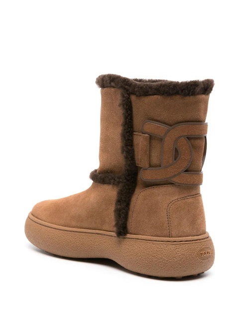 Tod's Kate shearling suede boots - Brown - zdjęcie produktu nr 2