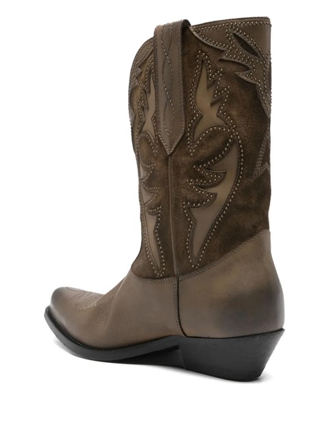Golden Goose suede-appliqué boots - Brown - zdjęcie produktu nr 2