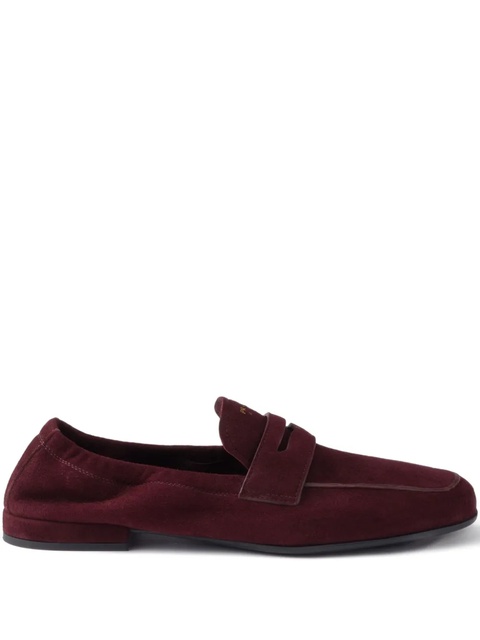 Prada logo-print penny-strap loafers - Red - zdjęcie produktu nr 1