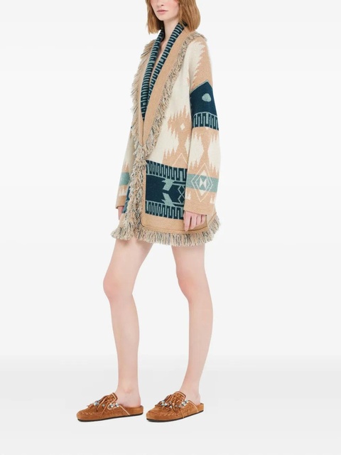Alanui Icon jacquard fringed cardigan - Neutrals - zdjęcie produktu nr 2