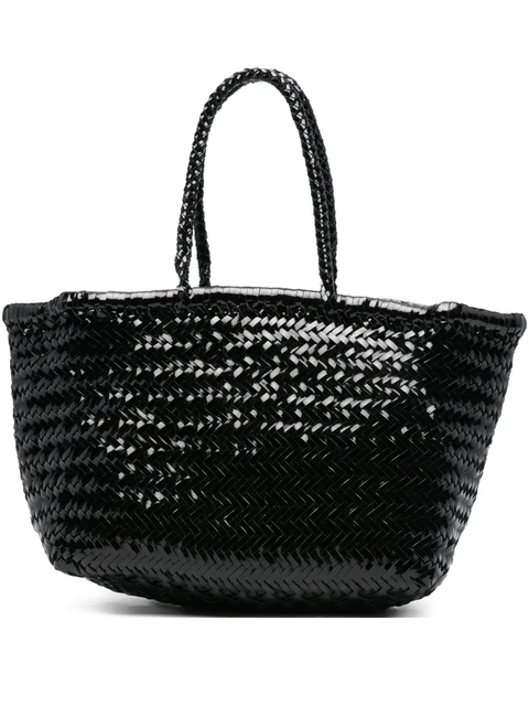 DRAGON DIFFUSION Triple Jump woven-leather tote bag - Black - zdjęcie produktu nr 1