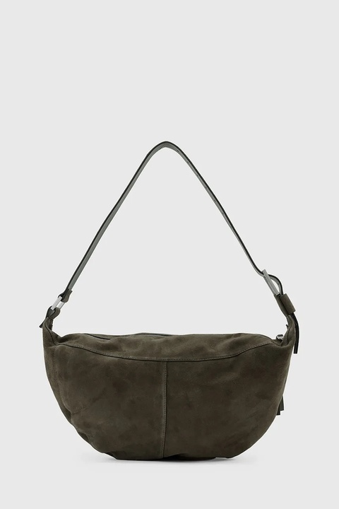 AllSaints torebka zamszowa LUNA kolor brązowy W388XD - zdjęcie produktu nr 2