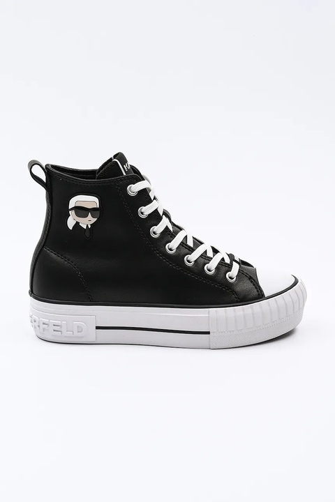 Karl Lagerfeld trampki skórzane KAMPUS MAX NFT damskie kolor czarny KL60445T - zdjęcie produktu nr 1