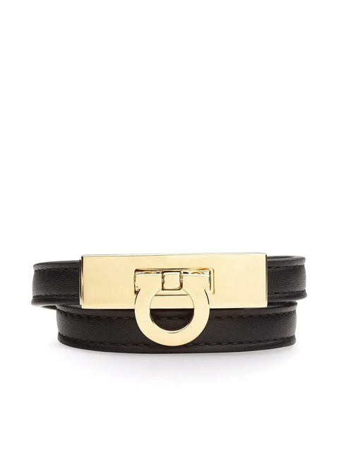 Ferragamo Gancini double twist bracelet - Black - zdjęcie produktu nr 1