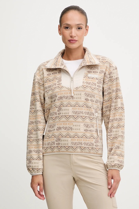 Columbia bluza outdoorowa Sequoia Grove damska kolor beżowy wzorzysta 2136204 - zdjęcie produktu nr 1