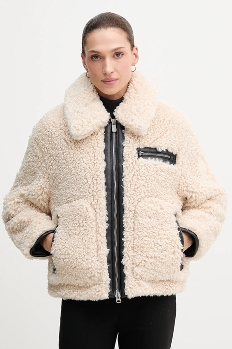 Save The Duck kurtka krótka HESTER kolor beżowy zimowa D32515W.CURL21 - zdjęcie produktu nr 1