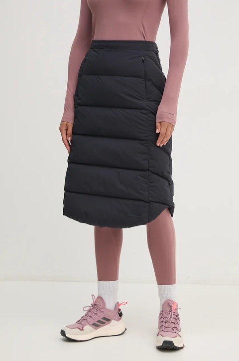 Jack Wolfskin spódnica sportowa puchowa Morgentau kolor granatowy midi prosta A60087 - zdjęcie produktu nr 1