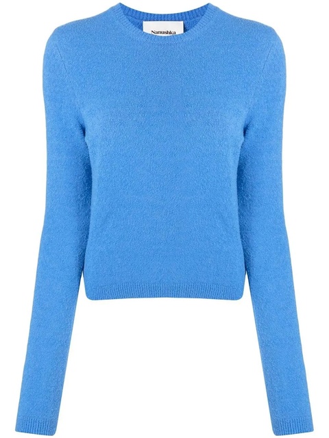 Nanushka round-neck knit jumper - Blue - zdjęcie produktu nr 1