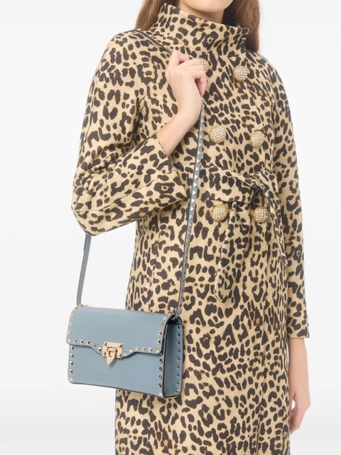 Valentino Garavani small Rockstud grained shoulder bag - Blue - zdjęcie produktu nr 2