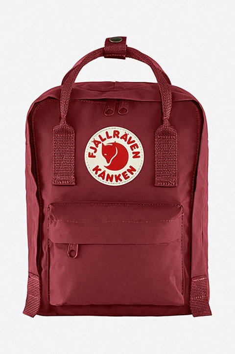 Fjallraven plecak Kanken Mini kolor czerwony mały z aplikacją F23561.326-326 - zdjęcie produktu nr 1