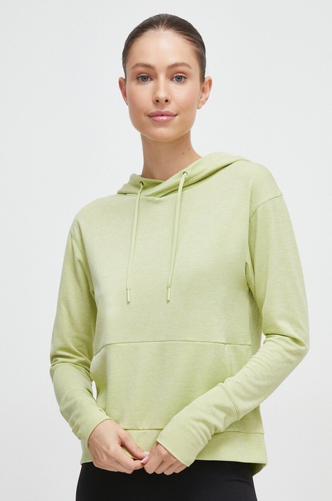 Helly Hansen bluza sportowa Lifa Tech damska kolor zielony z kapturem gładka Lifa Tech 48530 - zdjęcie produktu nr 2