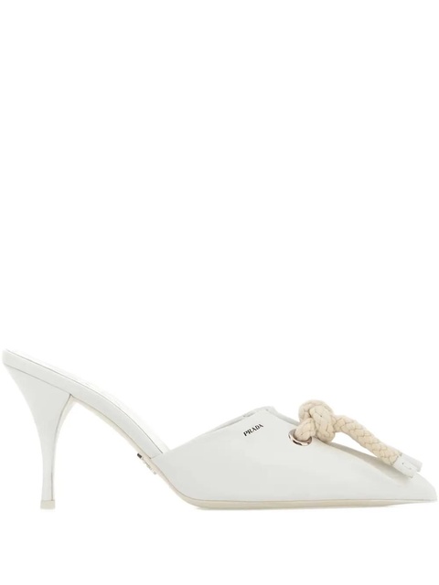 Prada 85mm knot-detail mules - White - zdjęcie produktu nr 1
