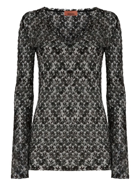 Missoni floral-lace long-sleeve top - Black - zdjęcie produktu nr 1