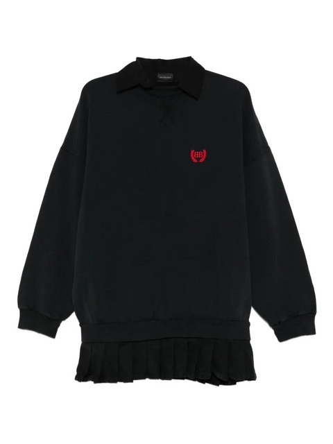 Balenciaga embroidered pleated mini dress - Black - zdjęcie produktu nr 1