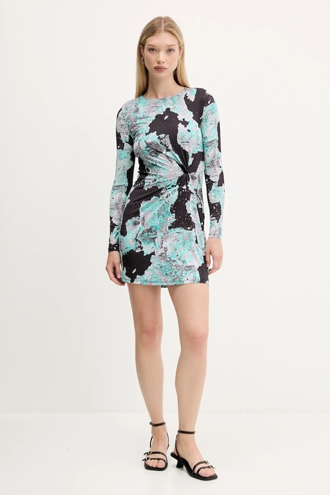 Desigual sukienka WALL LACROIX kolor czarny mini rozkloszowana 25WWVK09 - zdjęcie produktu nr 2