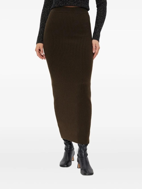 Max Mara Boris ribbed midi skirt - Brown - zdjęcie produktu nr 2