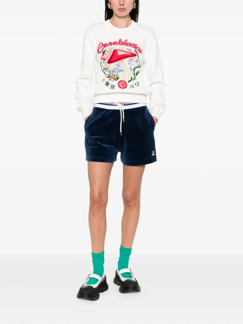Casablanca Mushroom-embroidered crew-neck sweater - White - zdjęcie produktu nr 2