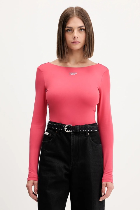 Tommy Jeans body kolor różowy DW0DW21574 - zdjęcie produktu nr 1